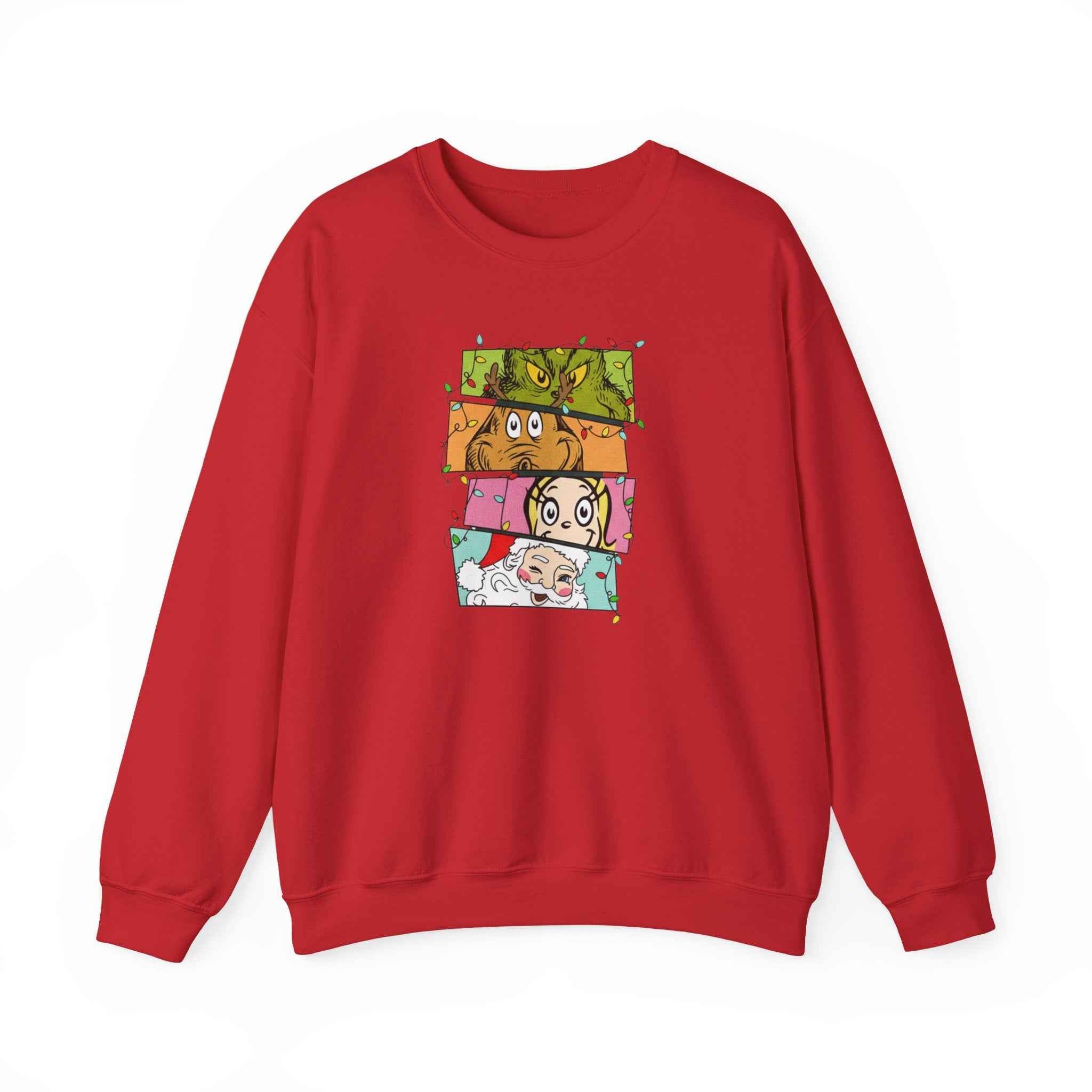 Christmas Eyes Stacked Faces - Sweatshirt
