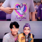 Rumi & Jinu Heart 'Rujinu', KPop Demon Hunters - T-Shirt