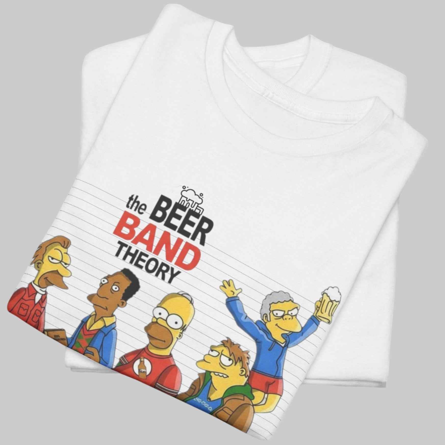 The Beer Band Theory, The Simpsons x The Big Bang Theory Crossover - T-Shirt