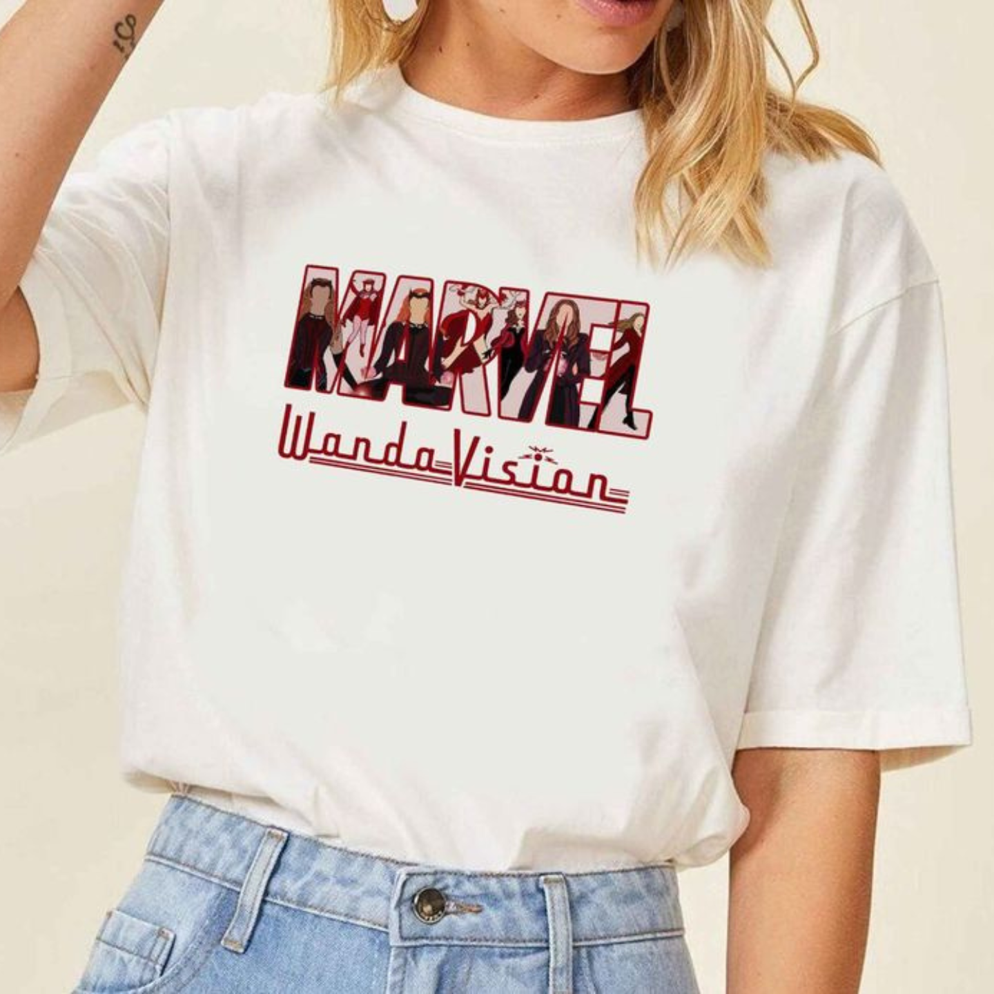 WandaVision Marvel Logo - T-Shirt