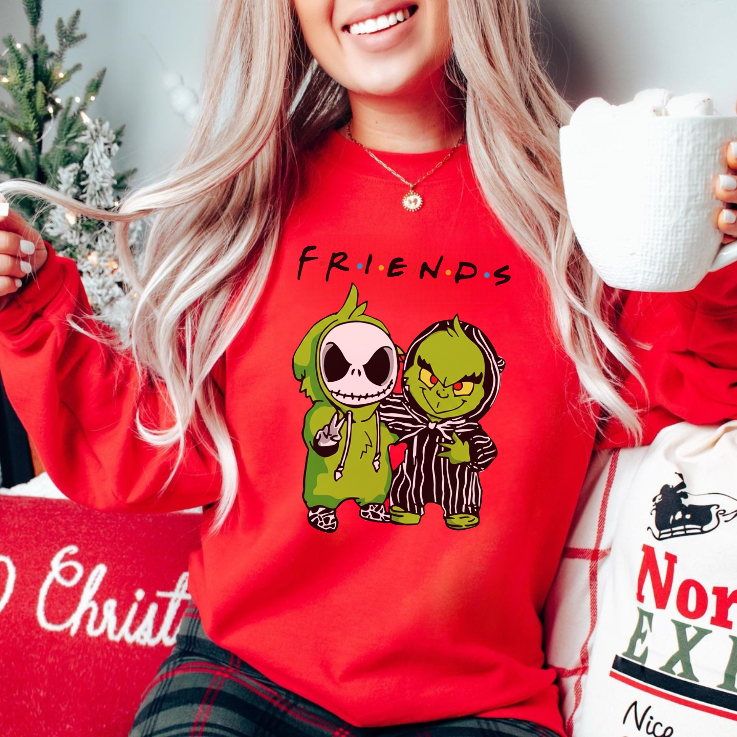 Grinch and Jack Skellington,  Friends x Christmas Nightmare Before Christmas