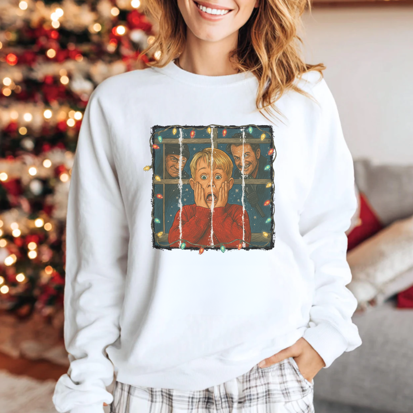 Kevin Scream Wet Bandits, Home Alone Sweatshirt