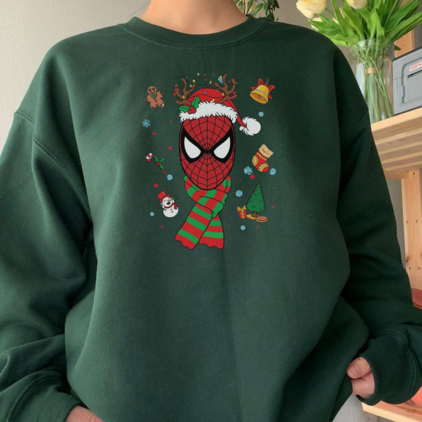 Spider Mask Holiday -  Sweatshirt