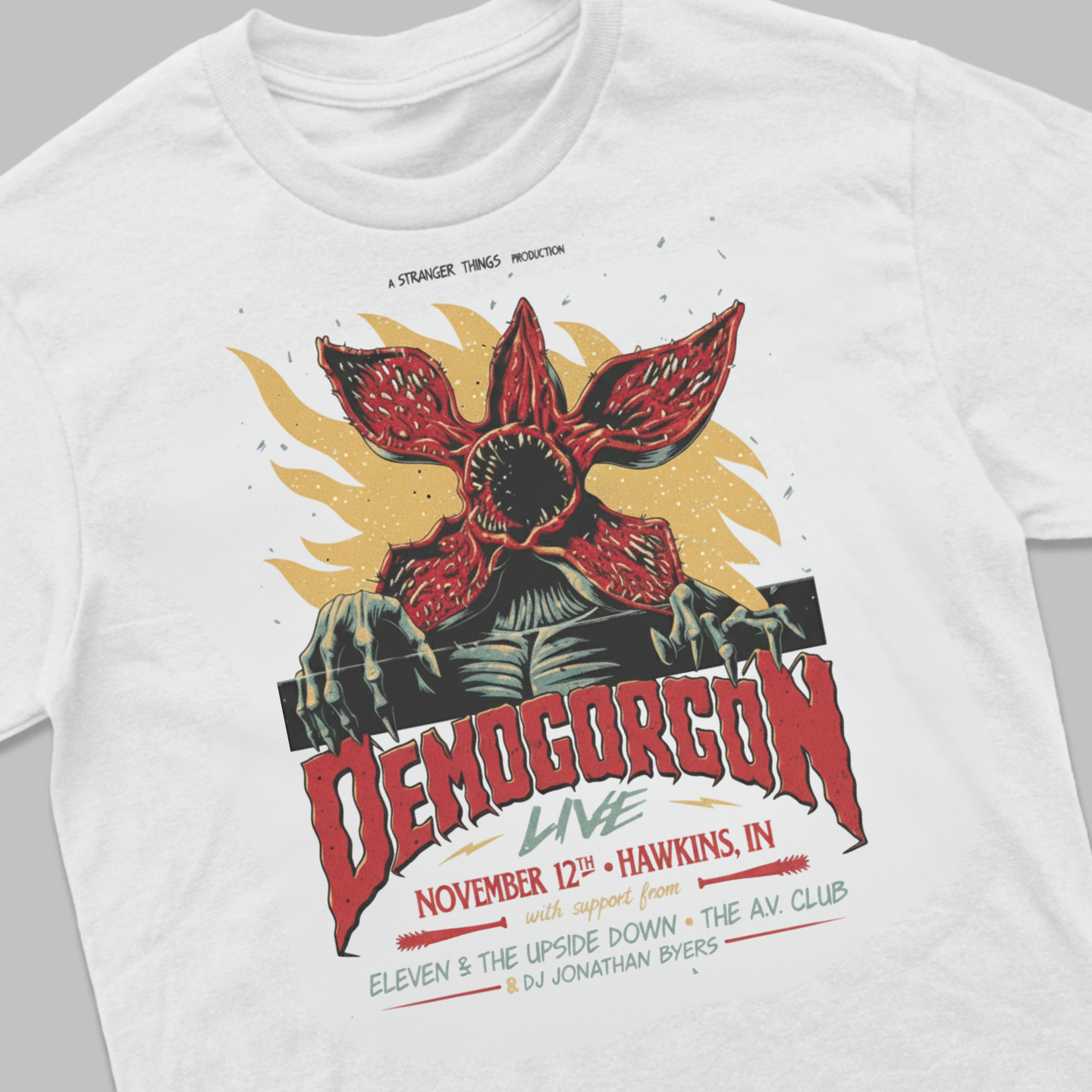 Demogorgon Live Concert Poster, Stranger Things - T-Shirt - The Fandom Store
