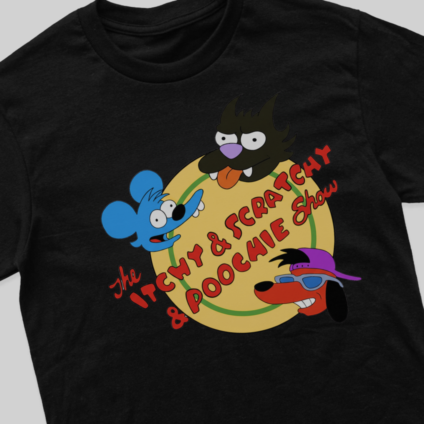 The Itchy & Scratchy & Poochie Show, The Simpsons - T-Shirt - The Fandom Store