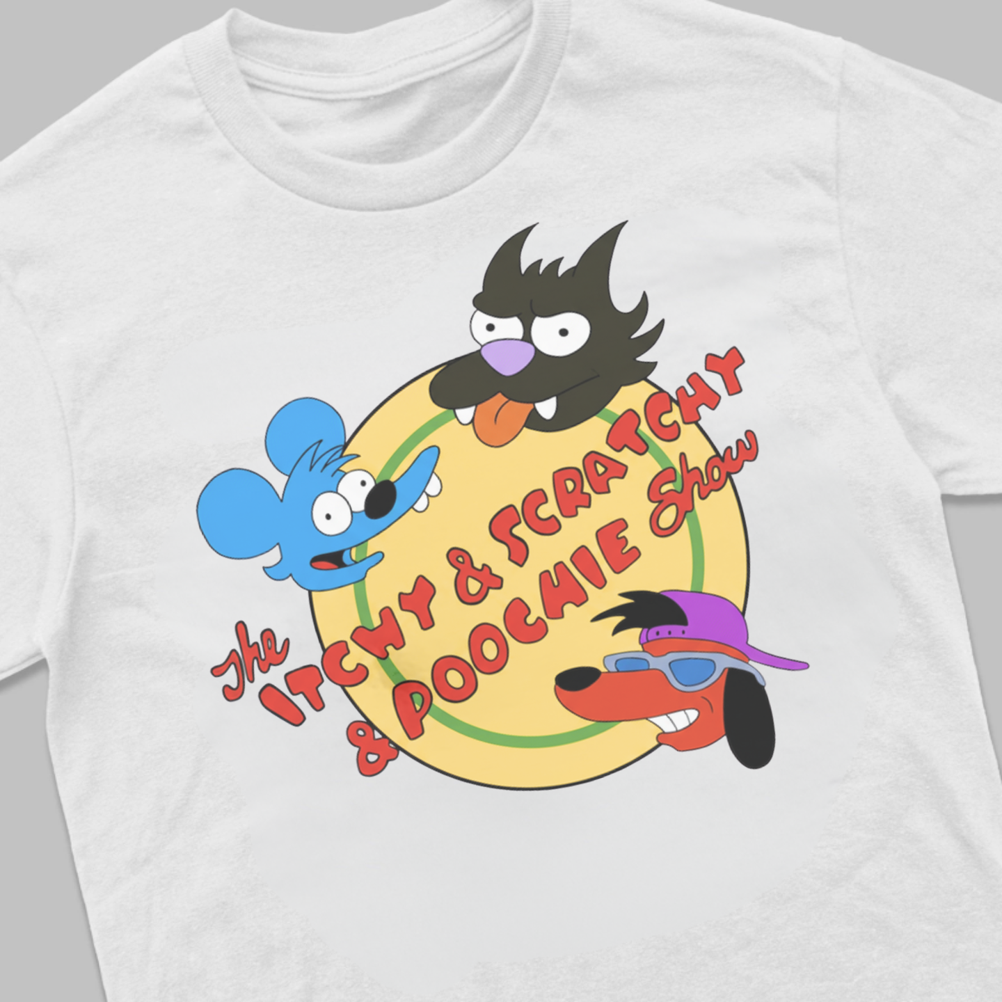 The Itchy & Scratchy & Poochie Show, The Simpsons - T-Shirt - The Fandom Store