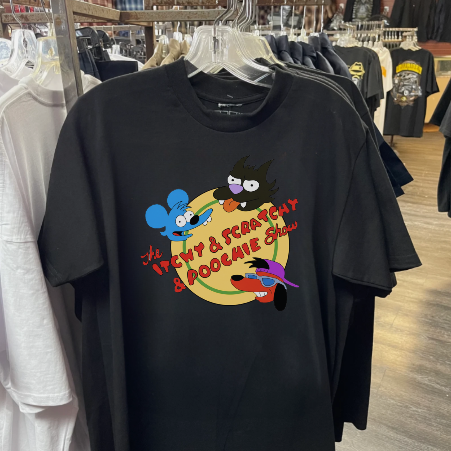 The Itchy & Scratchy & Poochie Show, The Simpsons - T-Shirt - The Fandom Store
