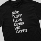 Mike, Dustin, Lucas, Eleven, Will & Matt, Stranger Things - T-Shirt - The Fandom Store